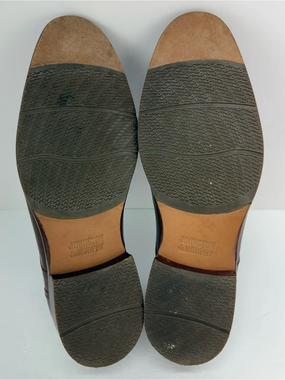 Johnston & Murphy size 11 Men’s Brown Leather Lace Up Derby Dress Shoes